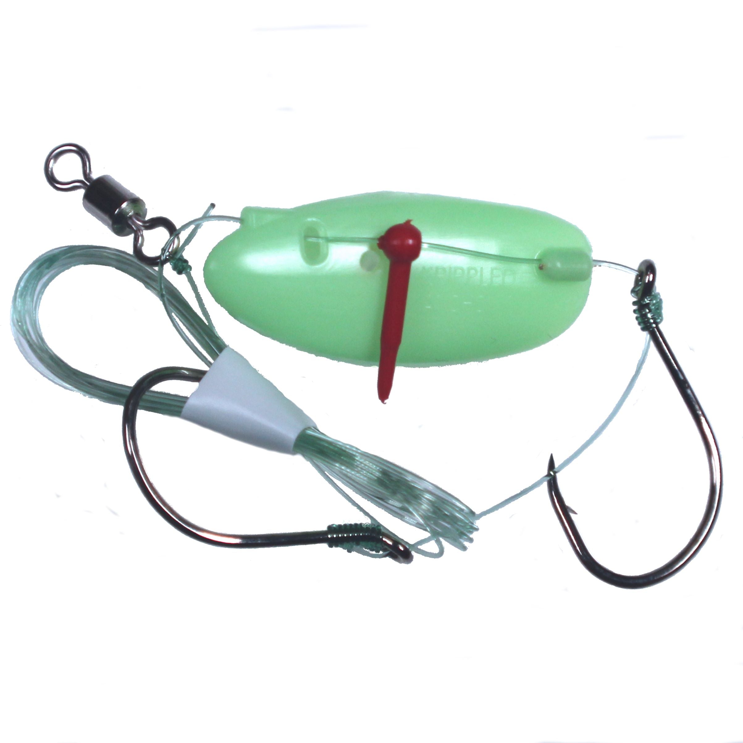 Krippled Anchovy Barbed Tandem, Glow/Green – Krippled Fishing