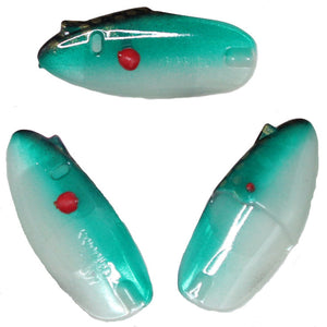 Krippled Anchovy Unrigged 3-pack, #606-Green/Scale on Glow