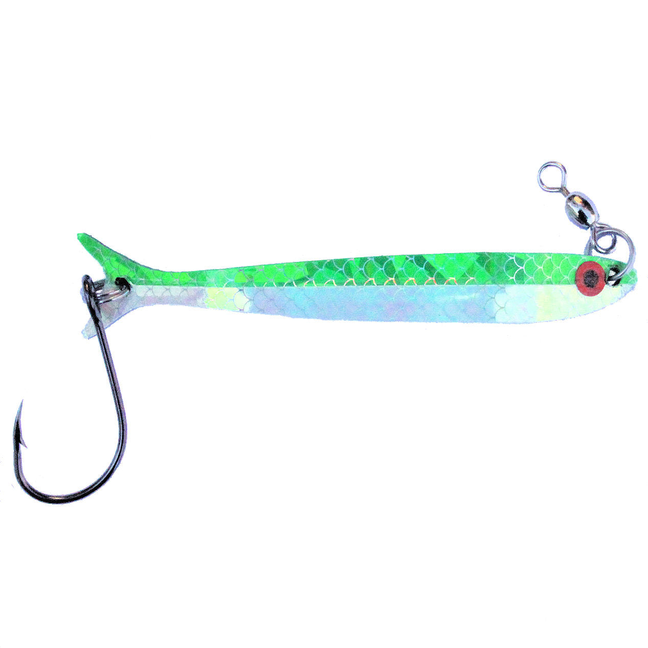 Krippled KC Needle fish Spoon, Green Glow – Krippled Fishing Lures, USA
